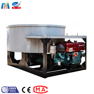 Mixing Blade Flat Mouth Mixer Diesel Pan 750L Concrete Aggregate