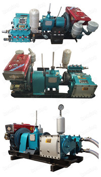 KBW Horizontal Triplex Grout Pump High Pressure Machine With Pressure Monitor