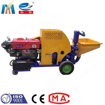 Multifunctional Diesel Mortar Plastering Machine Remote Control With Double Cylinder
