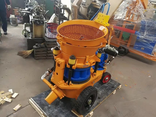 20mm Max Aggregate Size Cement Shotcrete Machine 2.5MPa Max Pressure Yellow Or Customized