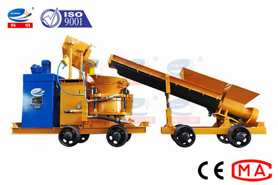 Wheeled Dust Collection Dry Gunite Shotcrete Machine For Slope Supporting