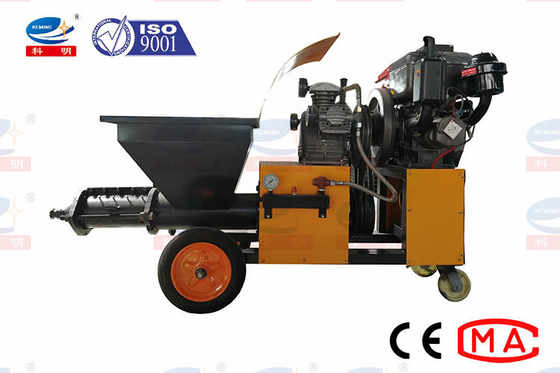 Stucco Plastering Diesel Mortar Spraying Machine 4kw For Hydropower Station