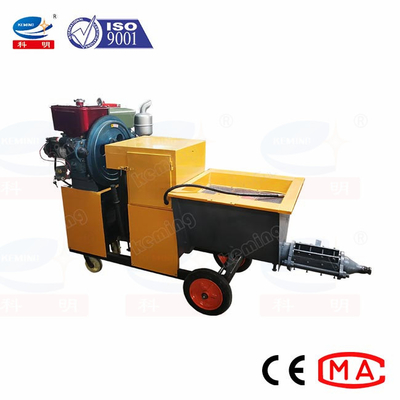 Diesel Engine Mortar Plastering Machine 15m Vertical Conveying Stucco Sprayer