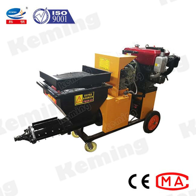 Diesel Engine Mortar Plastering Machine 15m Vertical Conveying Stucco Sprayer