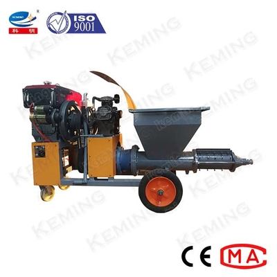 Stucco Plastering Diesel Mortar Spraying Machine 4kw For Hydropower Station