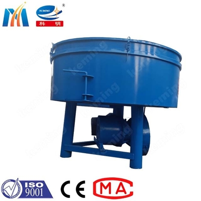 350L Flat Mouth Mixer Pan Concrete Aggregate Mixing With Wheels