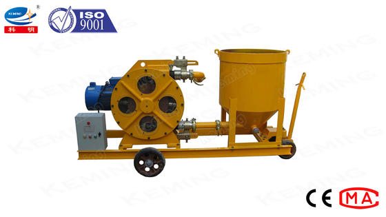 Hopper Industrial Hose Pump Liquids Conveying Peristaltic Grout By Squeeze Roller