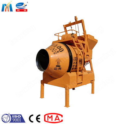 350 L Electrical Engine Concrete Drum Mixer With Self Loading Hopper