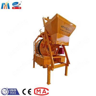 Electrical Engine Concrete Drum Mixer With Self Loading Hopper