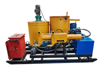 Easy To Operate Maintain Mortar Grout Pump Plant Unit With Mixer Pulping Machine