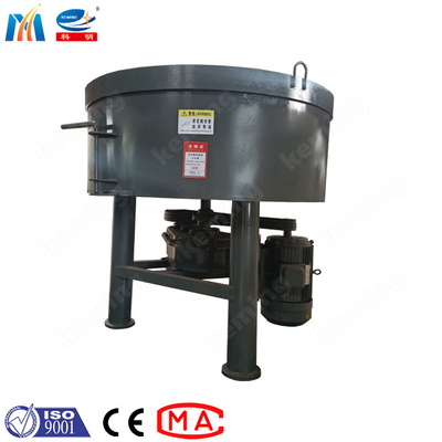 350L Flat Mouth Mixer Pan Concrete Aggregate Mixing With Wheels