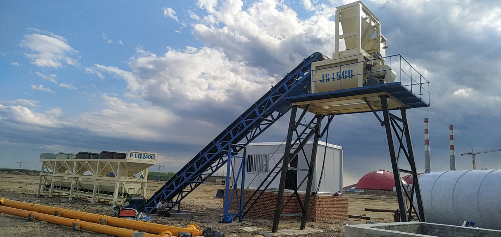 Dry Hardness Grout Mixer Machine KEMING Concrete Batching Plant With ...